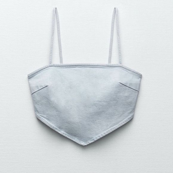 Zara denim bandana top - Picture 1 of 7